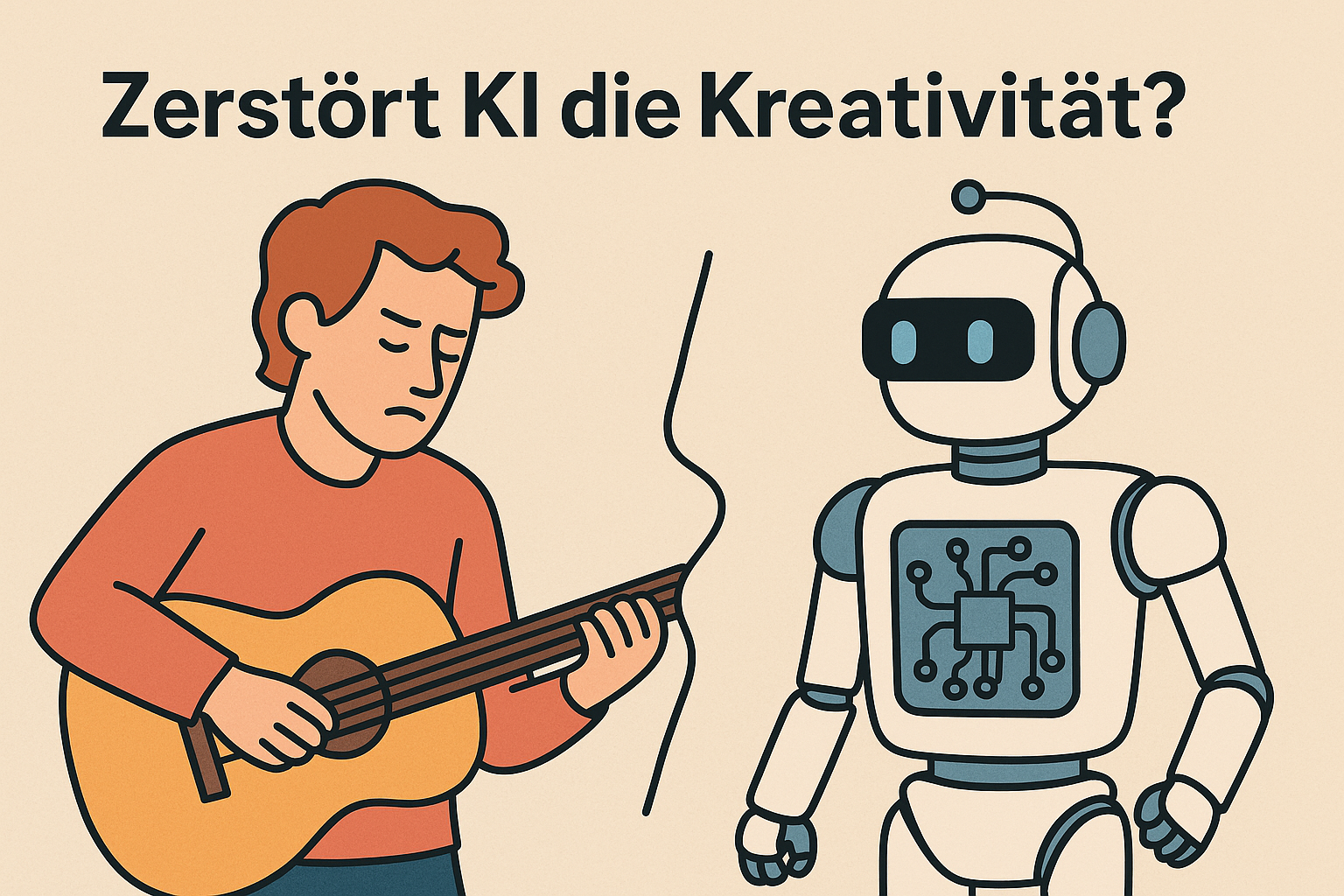 Titelbild für Blog-Artikel: Zerstört KI die Kreativität?